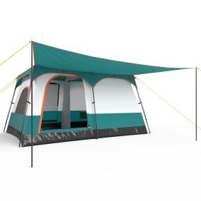 Tienda de campaña para 6/8/10 personas con porche, puerta, ventanas de malla y lluvia extraíble