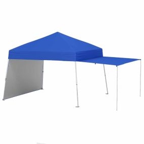 Carpa emergente con 2 paredes laterales convertibles, 2 alturas ajustables, 430 x 280 cm, azul