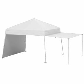 Carpa emergente con 2 paredes laterales convertibles, 2 alturas ajustables, 430 x 280 cm, blanco