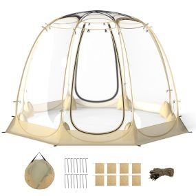 Tienda burbuja emergente de PVC con mosquitera para 5-6 personas, portátil y plegable