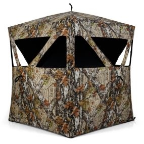 Tienda de camuflaje para 2 personas con ventanas silenciosas y bolsa de transporte portátil
