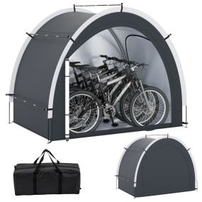 Cobertor para Bicicletas de Exterior con Puerta de Cremallera Tienda de Almacenamiento Portátil con Bolsa de Transporte para Patio y Césped