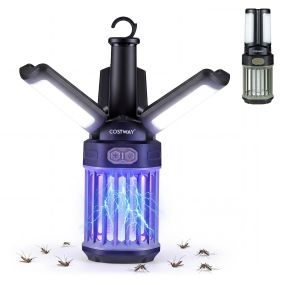 Antimosquitos eléctrico portátil con luz LED ajustable impermeable recargable USB para camping, patio, pesca y senderismo