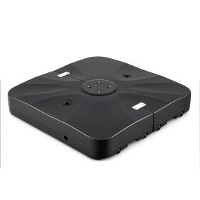 Base para sombrilla voladiza exterior rellenable con ruedas cuadrada HDPE 105 cm 210 kg