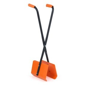 Recogedor de hojas con mango ergonómico de goma TPR, carga máxima 5 kg, 30 x 15 x 92 cm, naranja y negro
