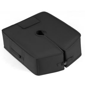 Bolsa Arena Pentagonal Base Sombrilla Impermeable Apertura Lateral Hebillas Asa Plegable Desmontable para Patio Playa Jardín Negro