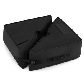 Bolsa Arena Cuadrada Base Sombrilla Impermeable Apertura Diagonal Hebillas Asa Plegable Desmontable para Patio Playa Jardín Negro