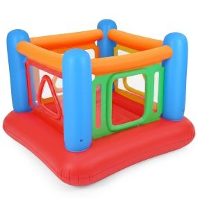 Castillo hinchable para niños 3+ años PVC azul con paredes transparentes para interior y exterior