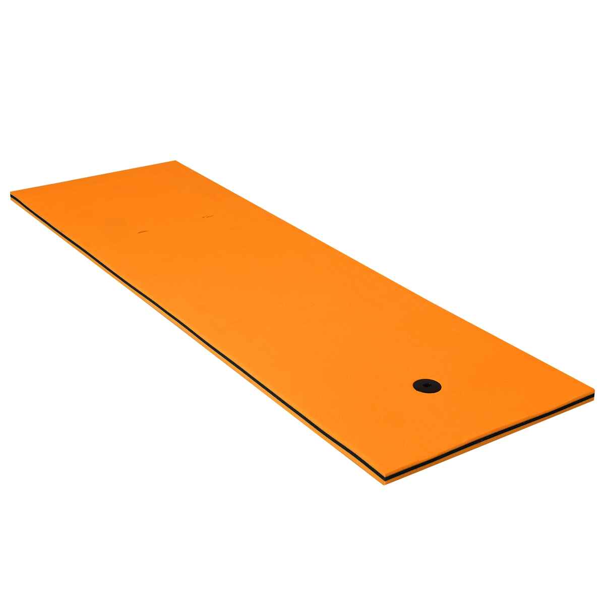 Colchoneta flotante de espuma para piscina, playa y lago naranja 210 x 66 x 3,5 cm