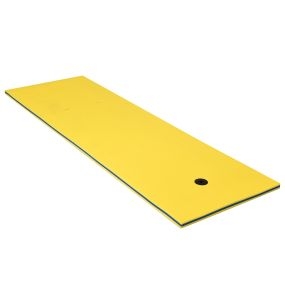 Colchoneta flotante de espuma para piscina playa y lago amarilla 210 x 66 x 3,5 cm