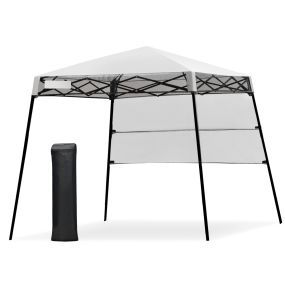 Carpa de apertura automática con patas inclinadas 182 x 182 cm para exterior blanco