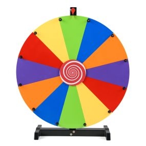Ruleta de premios con soporte alto 60 cm diámetro 70 cm 12 espacios borrable ABS multicolor
