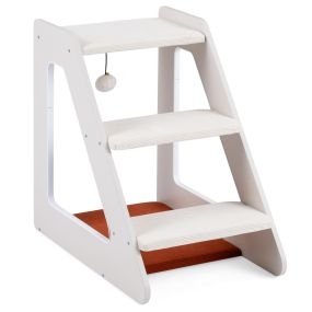 Escalera para perros y gatos de 3 niveles con pana antideslizante