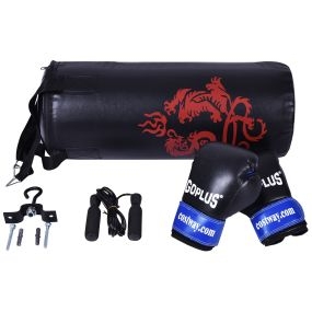 Set de Boxeo para Niños con Saco de Arena Duradero para Entrenar Mejorar la Fuerza y el Ejercicio Físico 60 x 25 x 25 cm