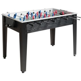 Futbolín de madera negro con 2 bolas y 22 jugadores 61 x 122 x 79 cm