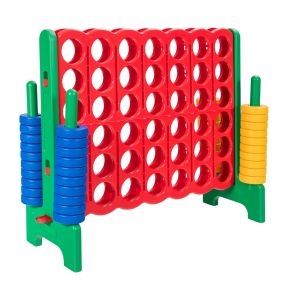 4 en Raya Gigante para Niños y Adultos Juego de Interior y Exterior Verde 120 x 42 x 104 cm