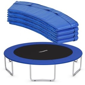 Cubierta de Protección 427 x 427 x 10 cm para Cama Elástica con Estructura Plegable Amplio 30 cm Azul