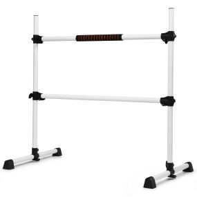 Barra doble de ballet portátil regulable para niñas, plata, 124,5 x 71 x 120 cm