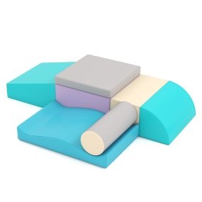 Juego de 7 Piezas de Actividades para Trepar y Gatear Bloque de Espuma Juguete Educativo para Niños +1,5 Años Azul
