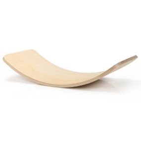 Tabla de Equilibrio de Madera Tabla Curvada para Yoga Entrenar y Terapias en Casa y en Clase Natural 90 x 30 x 19 cm