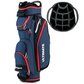 Bolsa de Golf Ligera de Gran Capacidad con 14 Divisores 8 Bolsillos Capucha para Lluvia Bolsa Térmica para Bebidas 39x25x128 cm Azul