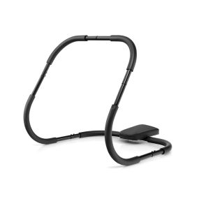 Entrenador de esterilla AB ergonómico y portátil con reposacabezas acolchado negro 72,5 x 72,5 x 64 cm