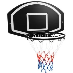 Juego de Aro Baloncesto Montado en la Pared con Tablero Irrompible de 72 x 45,5 cm Red para Todo Tipo de Clima Accesorios Completos Negro