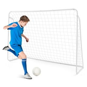 Portería de Fútbol para Patio Red de Fútbol con Marco y Estacas Equipo de Campo de Fútbol a la Intemperie para Niños 215 x 152 x 76 cm