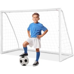 Portería de Fútbol Portátil para Niños Red de Fútbol Resistente para Patio Estructura en PVC Rápida de Montar 183 x 80 x 118,5 cm