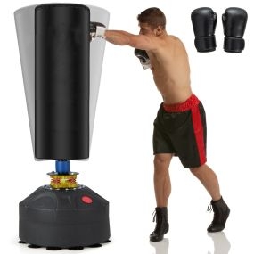 Saco de Boxeo Independiente para Adultos con Soporte Base de Ventosa Construcción de 5 Capas Sistema Prueba de Golpes para Gimnasio