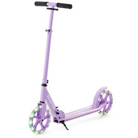 Patinete de aluminio con manillar regulable en 3 posiciones para niños 10+ años hasta 100 kg morado