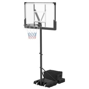 Aro de Baloncesto Portátil Sistema de Meta de Baloncesto para Exteriores Ajustable de 125-305 cm para Niños/Adolescentes/Adultos con Base
