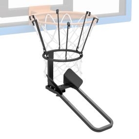 Accesorio de rebote para baloncesto con salida ajustable, estructura metálica resistente, 54 cm, negro