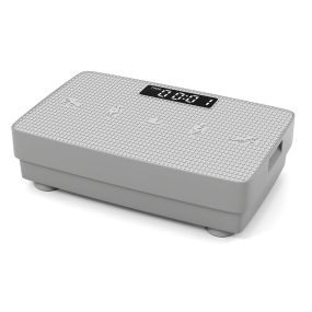 Plataforma Vibratoria con Sensor de Gravedad Pantalla LED Mando a Distancia y Velocidades Ajustables para Ejercicio Completo Gris
