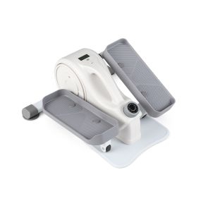 Elíptica portátil con resistencia magnética ajustable, pantalla LCD, doble uso, 49 x 50 x 24 cm, blanca