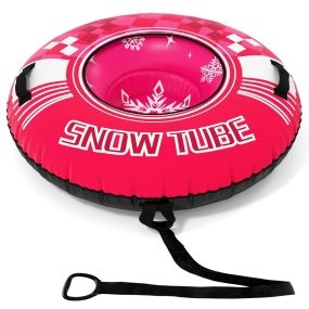 Tubo inflable para nieve resistente con correa desmontable fondo engrosado válvula 3 en 1 asas rosa