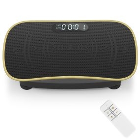 Plataforma Vibratoria Muscular 10 Intensidades Control Remoto para Adelgazar Quemar Calorías Moldear Músculos Negro