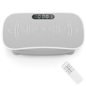Plataforma Vibratoria Muscular 10 Intensidades Control Remoto para Adelgazar Quemar Calorías Moldear Músculos Gris