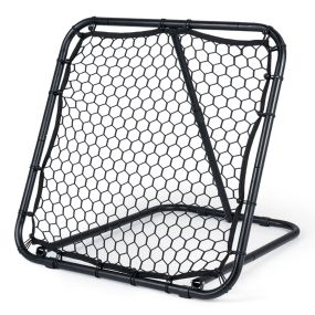 Red de rebote de fútbol negra ajustable 5 niveles 101 x 96 x 101 cm estructura metálica interior y exterior