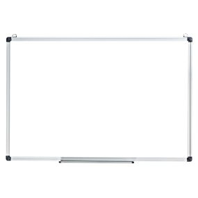 Pizarra blanca de pared 60 x 40 cm con bandeja desmontable, 3 marcadores, 2 imanes y 1 borrador