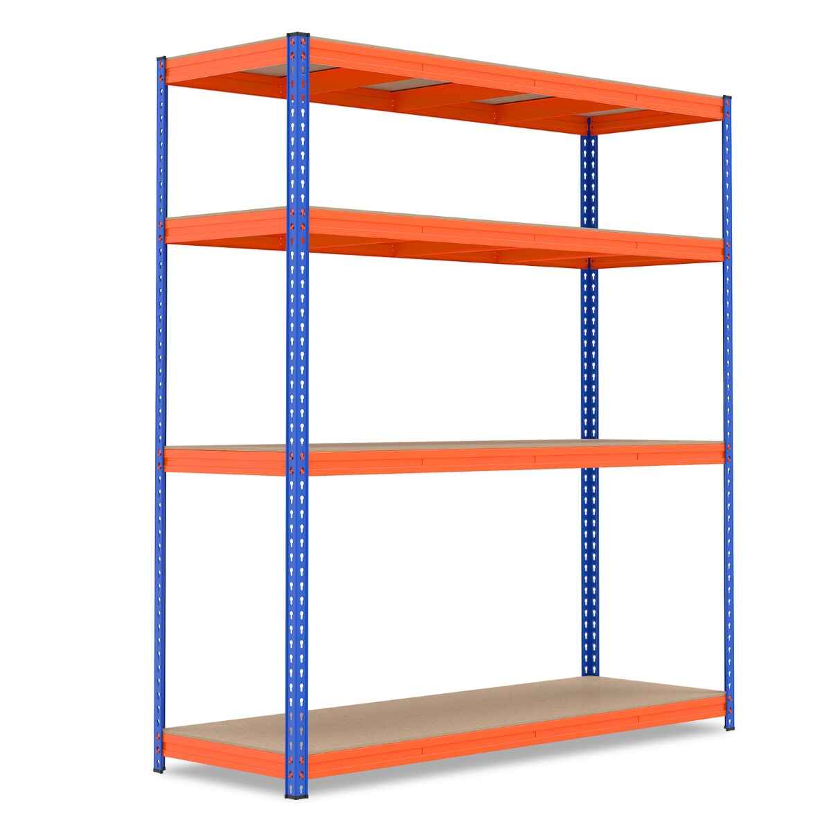 Estantería Metálica Multiusos de 4 Niveles con Estantes Ajustables y Capacidad 2400kg para Hogar Garaje o Sótano 181 x 61 x 203cm