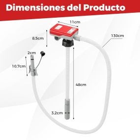 Bomba de Combustible Eléctrica de 3.8 GPM (14 LPM) con Sensor de Parada Sutomática Aplicable a Bombas de Gasolina Diésel y Aceite