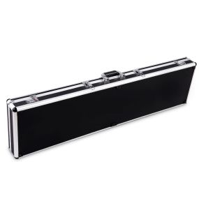 Estuche rígido para rifles de aluminio Estuche para pistolas con 2 cerraduras de combinación negro
