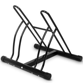 Soporte para bicicletas 2 lugares en piso de acero o en pared exterior 61.4x54x57.5cm Negro