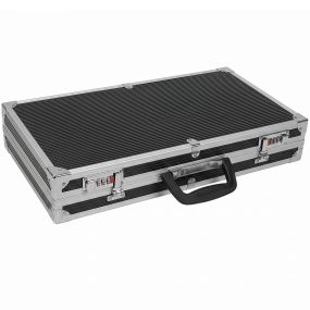 Maletín para pistola de aluminio con doble bloqueo por contraseña y llave, asa de transporte, 47x25x8,3 cm, negro