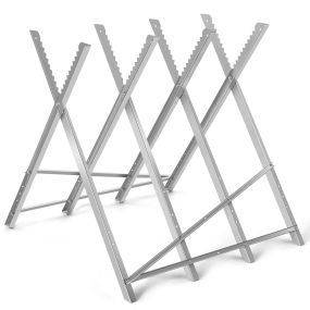 Caballete de Acero Plegable Caballete para Sierra de Madera para Motosierras Soporta hasta 100 kg Portátil Cortar Leña 82 x 82 x 80 cm