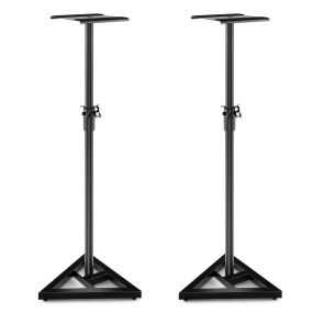 Set de 2 soportes ajustables para altavoces de estudio, altura regulable 97-157 cm, negro