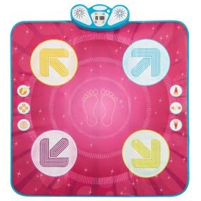 Alfombra de Baile para Niños con 8 Músicas 3 Modos de Juego Ajuste de Dificultad y Volumen para Niños Mayores de 3 Años 95 x 94 cm Rosa