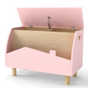 Estantería de Juguetes de Madera con Almacenamioneto Baúl de Juguetes para Niños Estante Expositor Librería Infantil 60 x 30 x 44 cm Rosa