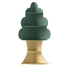 Estantería de Árbol para Niños Estante de Exhibición de Libros Infantil de 5 Niveles con Sistema Antivuelco Organizador de Juguetes Verde